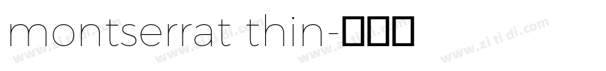 montserrat thin字体转换